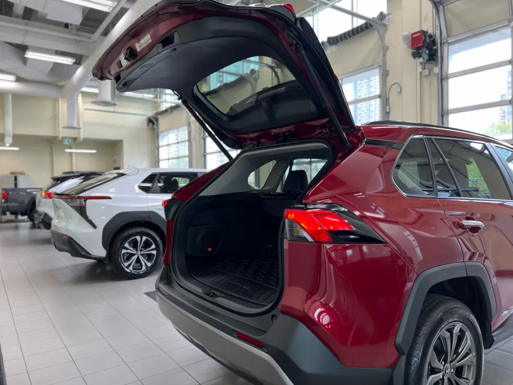 2023 toyota rav4 hybrid limited red with black interior 24